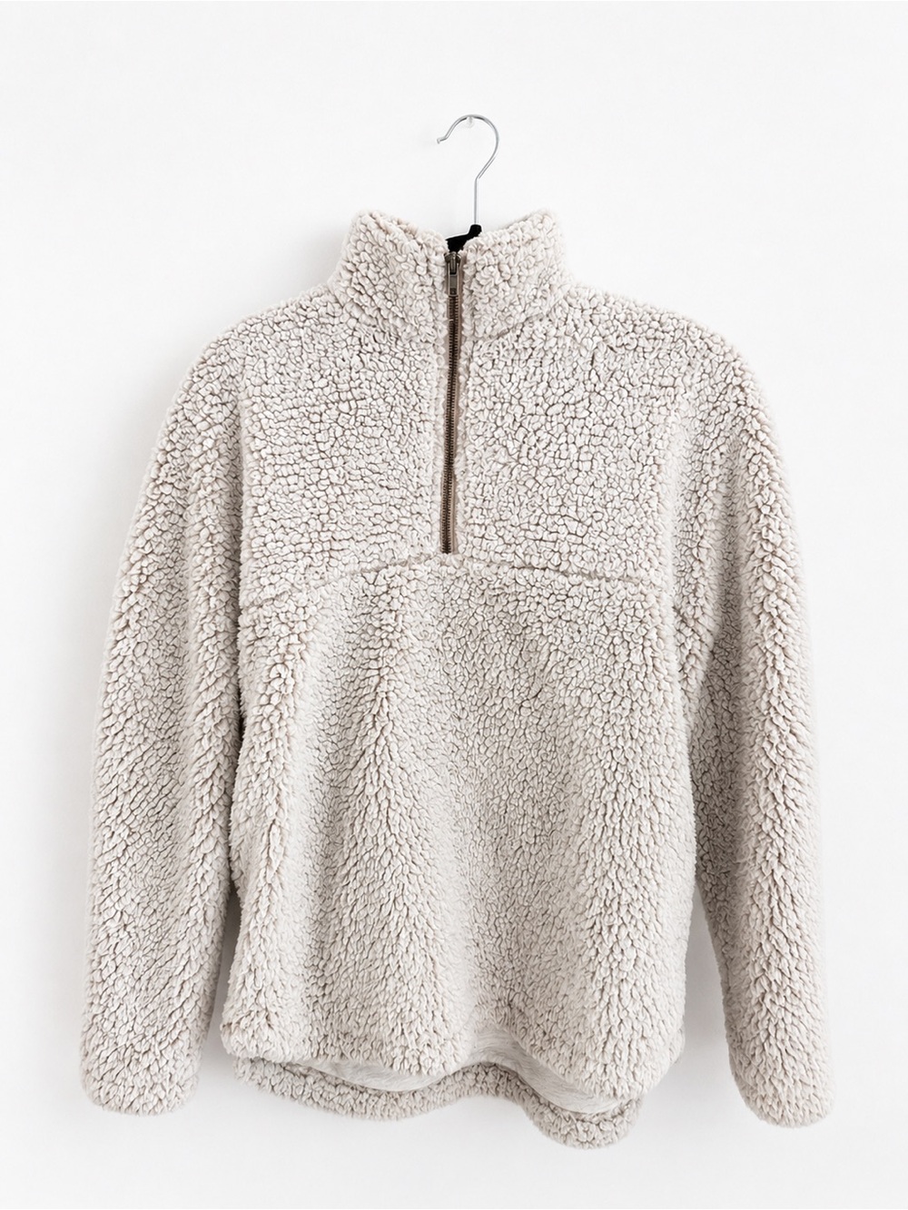 Thread & Supply Plush Half‑Zip Sherpa Pullover - Cream